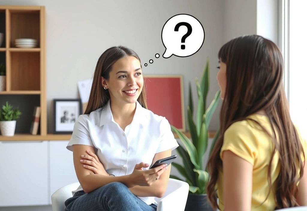 Osoba zadająca pytanie i interakcja z dietetykiem